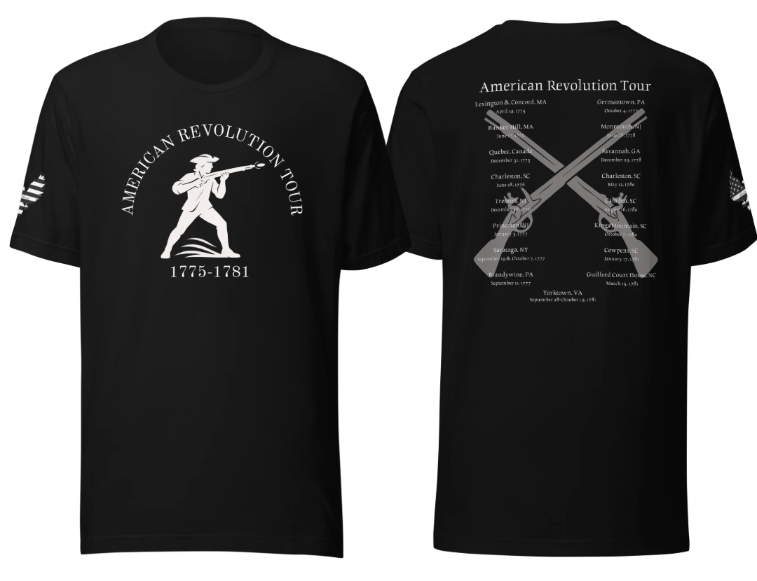 Introducing Our Revolutionary War Battles Tour T-Shirt
